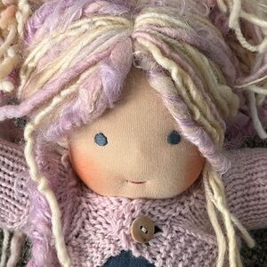 Bamboletta Handcrafted wool Doll with knit Sweater traditional Bamboletta